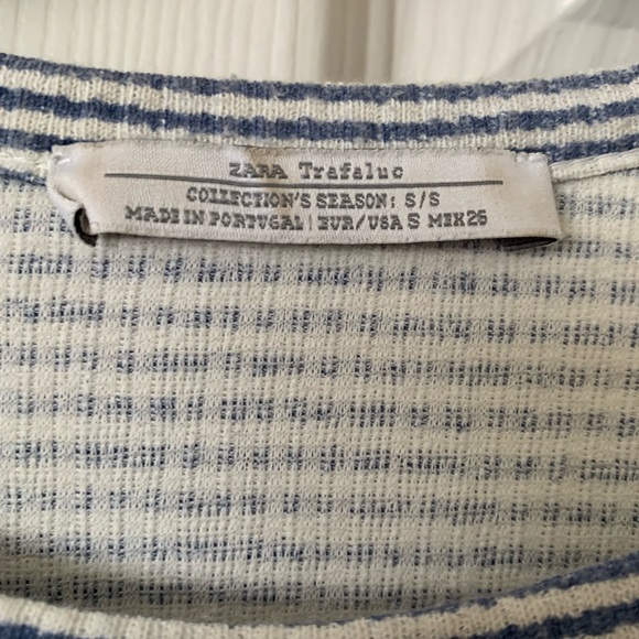 Zara Striped Top with Fun Embroidery - Size S - Picture 5 of 6